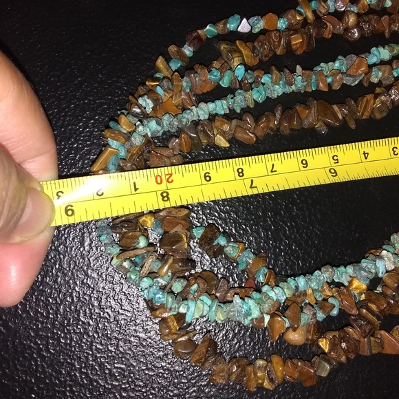 WONDERFUL!/ TIGERS EYE MULTIPLE STRING NECKLACE 💗 - Picture 4 of 8